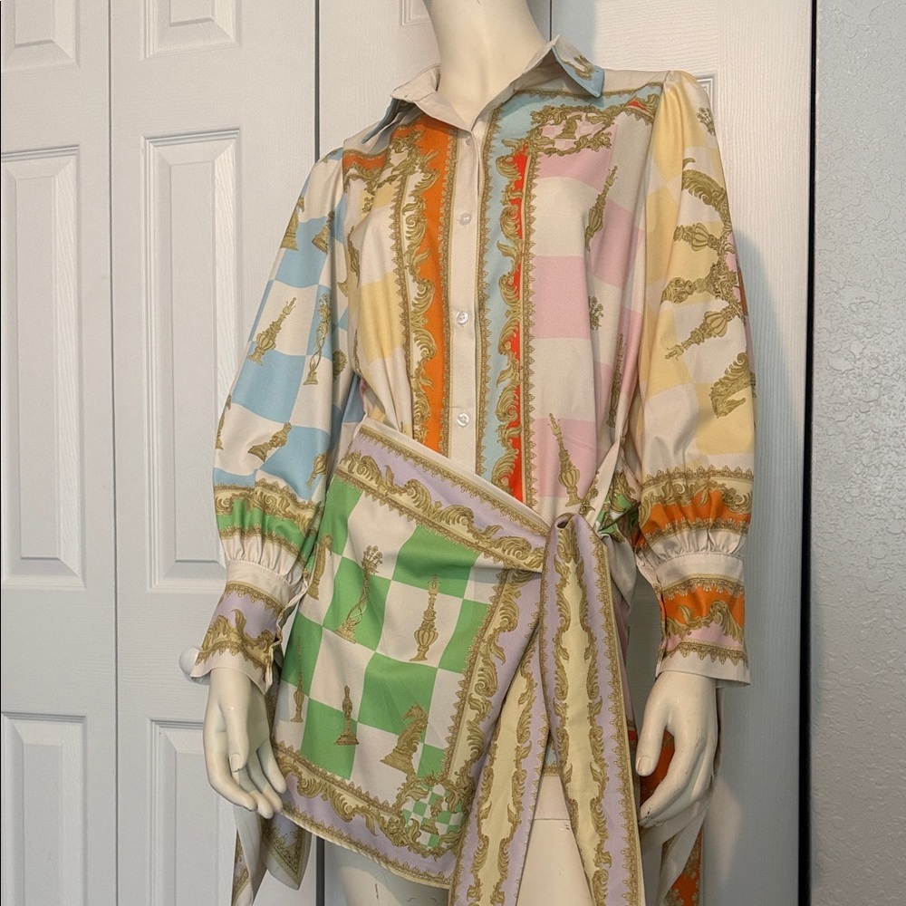 Multicolor Patterned Women's Jacket - image 3